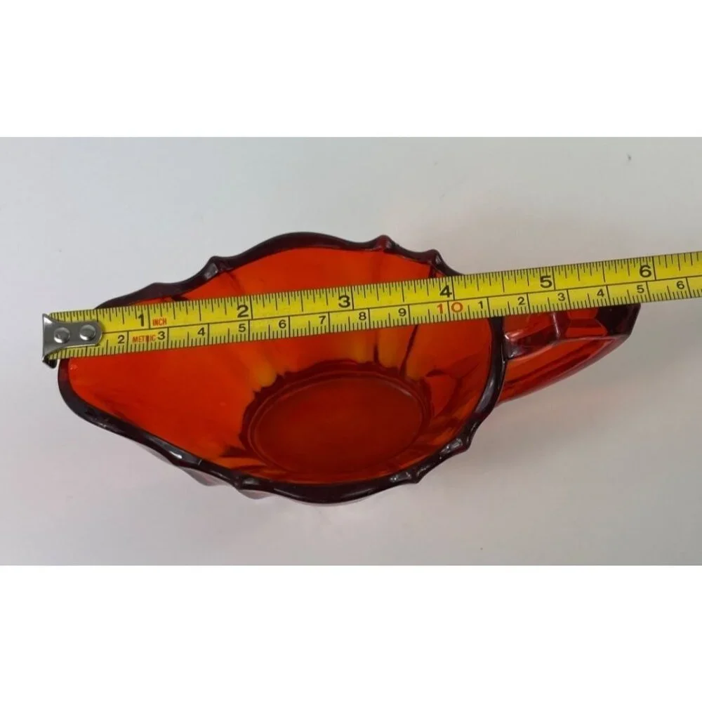 Vintage Tiffin Glass Tangerine Orange Creamer - Picture 10 of 10
